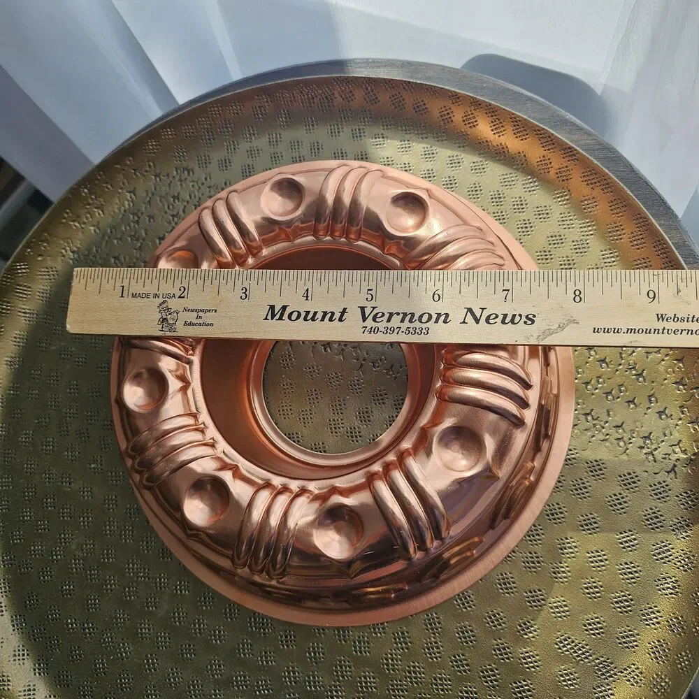 Vintage Copper Tone Aluminum Mold Retro Kitchen Decor Wall Hanging